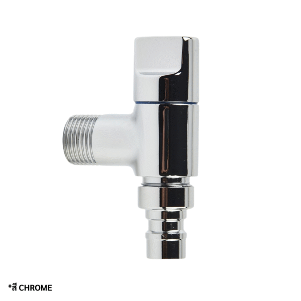 สต็อปวาล์ว ทองเหลือง แบบเข้ามุม ข้องอ 90 G1/2 สี Ash , Chrome (สินค้ามี 2 สี) - Image 2